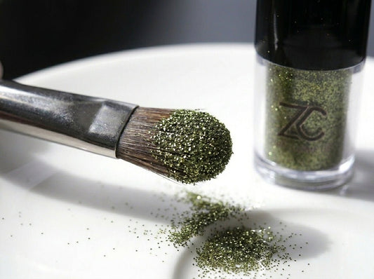 Olive Green loose glitter Eye shadow | Zuri Cosmetics - zuricosmetics